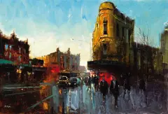 Newtown 2009 by Herman Pekel, 2009, oil on Belgian linen, sold Feb 2017