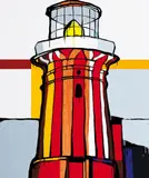 Jasper Knight, South Head Lower Light 2013, 2013, enamel, synthetic polymer paint, perspex, plywood and aluminium on board