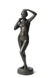 Bertram Mackennal, Morning (Woman Dressing her Hair) c1902, c1902, bronze