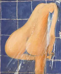 Brett Whiteley, The Shower 1984, 1984, oil on canvas on board