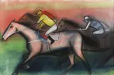 Robert Dickerson, The Finish, pastel on paper