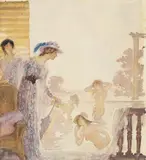Norman Lindsay, A Bathing Afternoon 1915