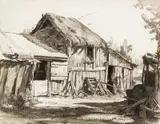 Hans Heysen, The Old Barn Shed, Hahndorf 1920