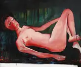Charles Blackman, Nude in the Grass c1971-2