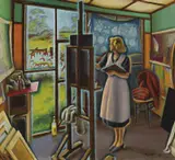 Weaver Hawkins, Doing Still Life (also known as Artist's Studio) 1946
