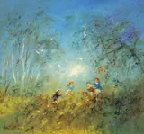 David Boyd, Playtime, oil on canvas