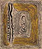 Nyurapayia Nampitjinpa, Rockhole Site of Yumarra 2004, 2004, synthetic polymer paint on linen