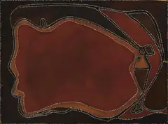 Rover Thomas, (Untitled), natural earth pigments and synthetic binder on board