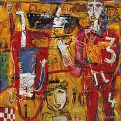 Peter Stephenson, Gunlines 4 2003, 2003, oil on canvas