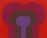 John Coburn, Purple Mosque 1969, 1969, gouache on paper