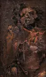 Untitled (Figures in Landscape) by James Gleeson, oil on board, offered Mar 2016