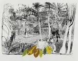 The Garden in Sanur, Bali 1980 by Brett Whiteley, 1980, screenprint with offset lithography, sold Mar 2016