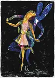 Dancing Alice by Charles Blackman, screenprint, sold Mar 2016
