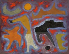 Moon Drenched c1957 by John Coburn, c1957, oil on board, sold Dec 2015