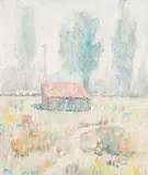 Lloyd Rees, Morning at Bathurst 1971, 1971, oil on canvas