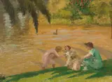 Rupert Bunny, Scene in Botanical Gardens (II) c1932-3