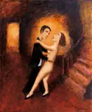 Garry Shead, Dancing up the Stairs 2001
