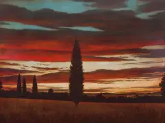 She's Always Watching (Il Cucco, Sicily) 2006 by Jason Benjamin, 2006, oil on linen, sold Dec 2015
