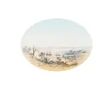 Thomas Balcombe, Untitled (Coastal Scene with Tall Ships)