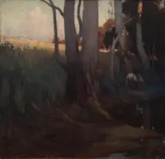 Landscape 1900 by George Washington Lambert, 1900, oil on canvas on board, sold Dec 2015