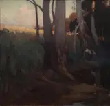 George Washington Lambert, Landscape 1900, 1900, oil on canvas on board
