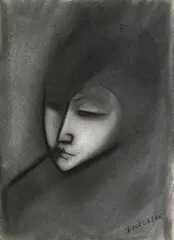 Untitled by Robert Dickerson, charcoal on paper, sold Dec 2015
