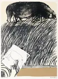 Drawing About Drawing by Brett Whiteley, screenprint, sold Dec 2015