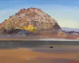 Riversdale Hill with Single Blackbird by Arthur Boyd, oil on board, sold Sep 2015