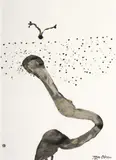 John Olsen, Frog and Spoonbill 1983, 1983, gouache and pastel on paper