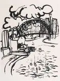 Sydney Harbour 1980 by Brett Whiteley, 1980, screenprint, sold Sep 2015