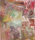 Amekameke - Sacred Place 1994 by Emily Kame Kngwarreye, 1994, synthetic polymer paint on canvas, sold Sep 2015