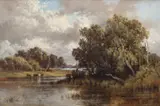 Charles Rolando, Untitled (Cattle by a Stream)