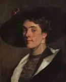 Bernard Hall, The Black Hat, oil on canvas