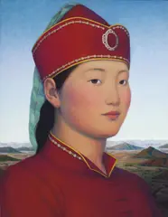 Xue Mo, Portrait of Miss Wulan 2009, 2009, oil on linen