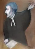 Robert Dickerson, Orator, pastel on paper