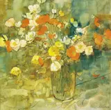 William Boissevain, Poppies in a Vase 1981