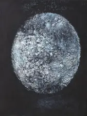 Stanislav Rapotec, Moon, oil on board