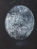 Stanislav Rapotec, Moon, oil on board