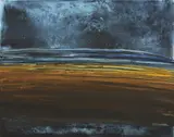 Stanislav Rapotec, Blue Landscape, oil on board