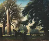 Charles Meere, Drive from Racecourse, Tumut, oil on canvas