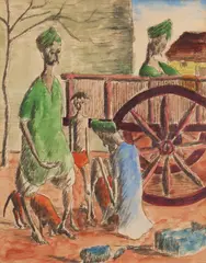 Peter Purves Smith, Untitled (Indian Scene) c1945, c1945, watercolour and ink on paper