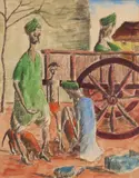 Peter Purves Smith, Untitled (Indian Scene) c1945, c1945, watercolour and ink on paper