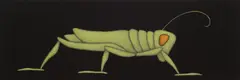 Grasshopper 2010 by David Laity, 2010, oil on hessian on board, sold Sep 2015