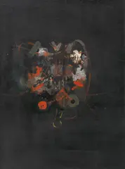 Robert Grieve, Composition, oil and collage on board