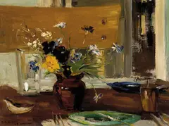 Michel Gérard Gilbert, Le Petit Dejeuner 1949, 1949, oil on composition board