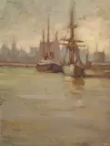 Ethel Carrick, Ships and Skyline