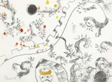 John Perceval, Untitled (Figure in Garden) 1998, 1998, pastel and synthetic polymer paint on paper