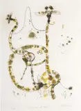 John Olsen, Giraffe and Mt Kenya 1980, 1980, colour lithograph