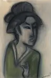 Robert Dickerson, Geisha, pastel on paper