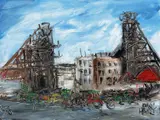 Study for The South Mine 1996 by Pro Hart, 1996, oil on board, offered Jun 2015